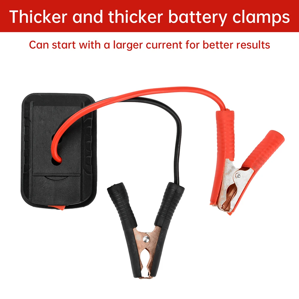 Car Lithium Battery Converter Charger Clip Auto Igniter Jump Starter For Booster Cable Adapter Emergency Power DIY Tools