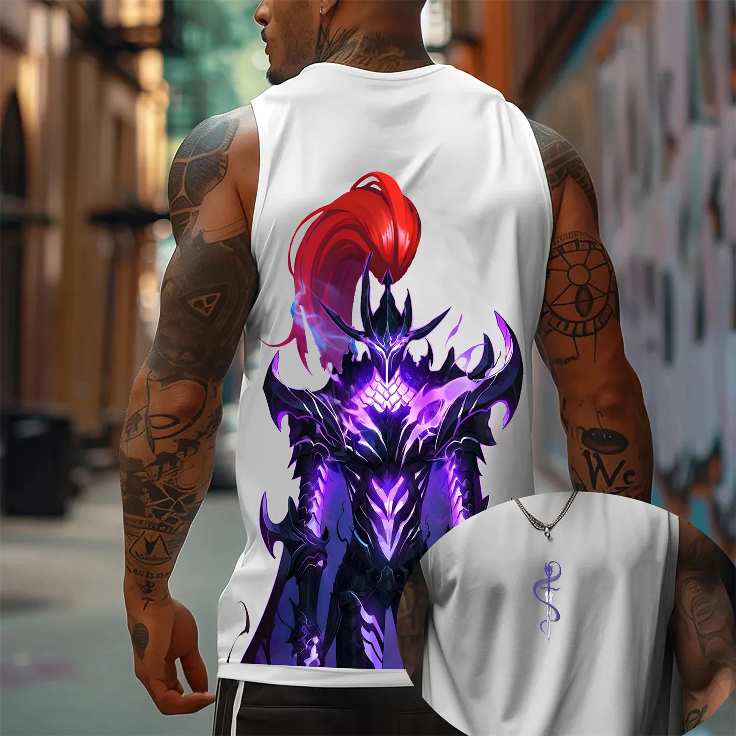 

Summer men's vest 3D anime pattern Sleeveless T shirt breathable basketball jerseys Quick Drying man tank tops y2k Men clothing