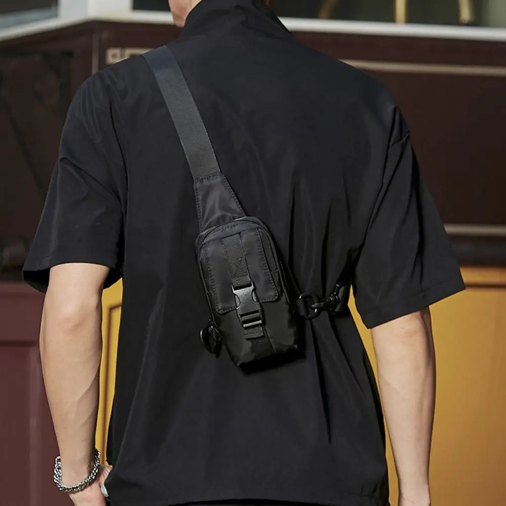 

Crossbody Bags Men Chest Bag Waist Pouch Trekking Pack Outdoor Shoulder Bag Adjustable Straps Large Capacity Chest Sling Bag