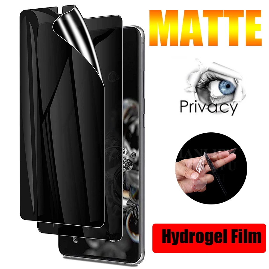 

Anti Spy Matte Hydrogel Film for Samsung Galaxy S22 S23 Ultra S21 Plus Note 20 10 9 Privacy Screen Protectors For Samsung S20 FE