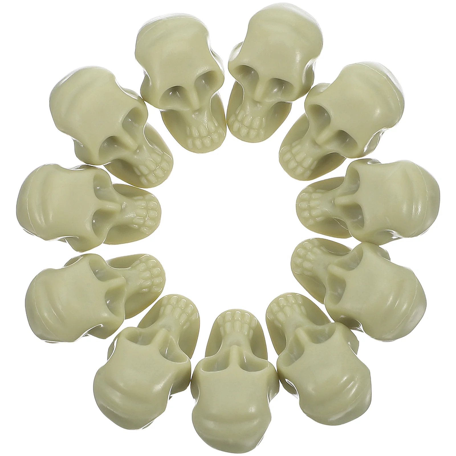 50 Pcs Eye-catching DIY Gift Accessary Skull Head Ornament Accessories Fake Handmade Halloween Props