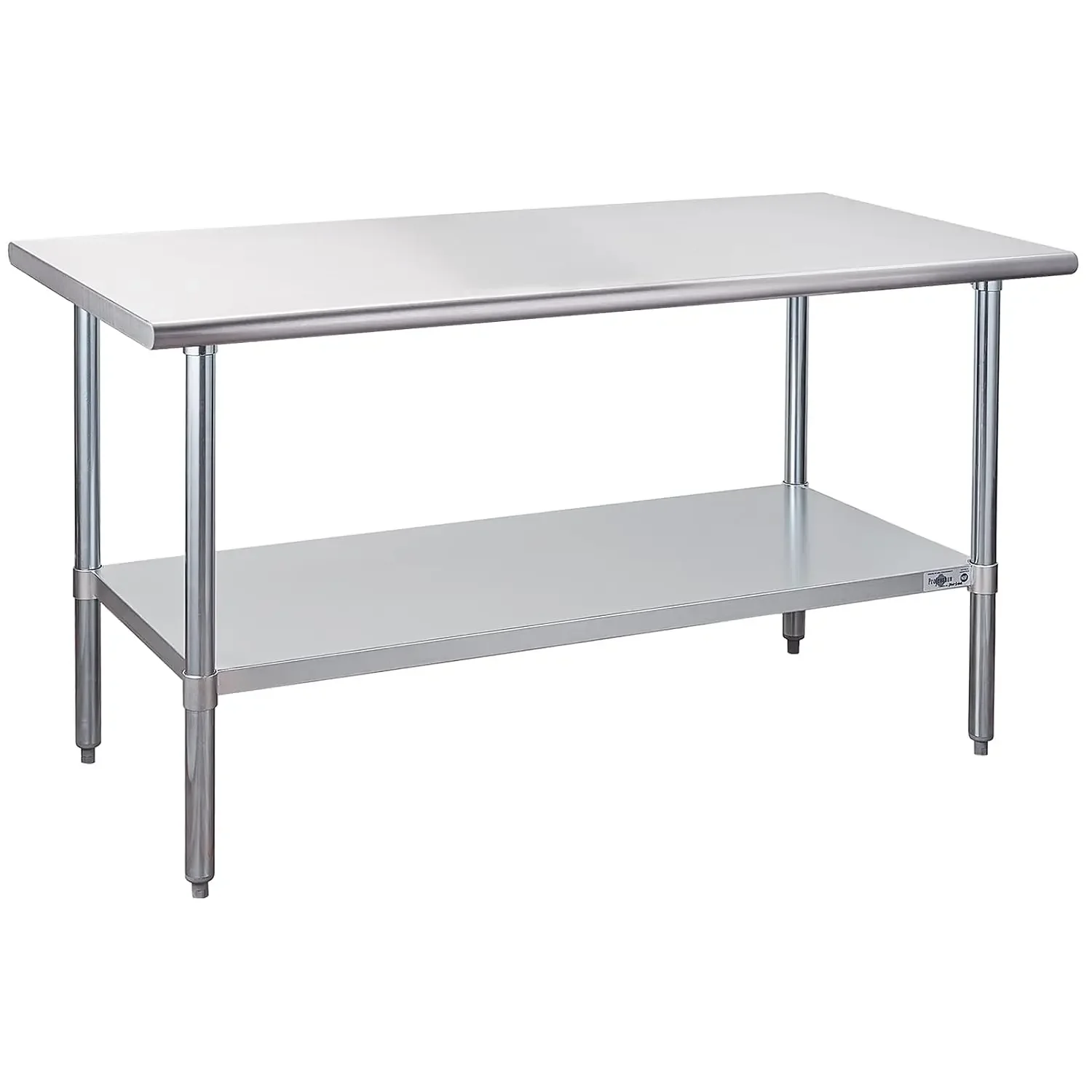 Stainless Steel Prep Table 30''x60'' NSF Commercial Workbench | Metal Work Table, with Undershelf leveling feet; Heavy Duty Tabl