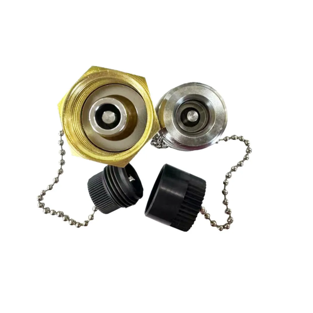 GT 1141 Hydraulic Coupler with Spiral Lock Mechanism Stainless Steel Construction and Brass Outer Ring NPT 1/4 Male Thread