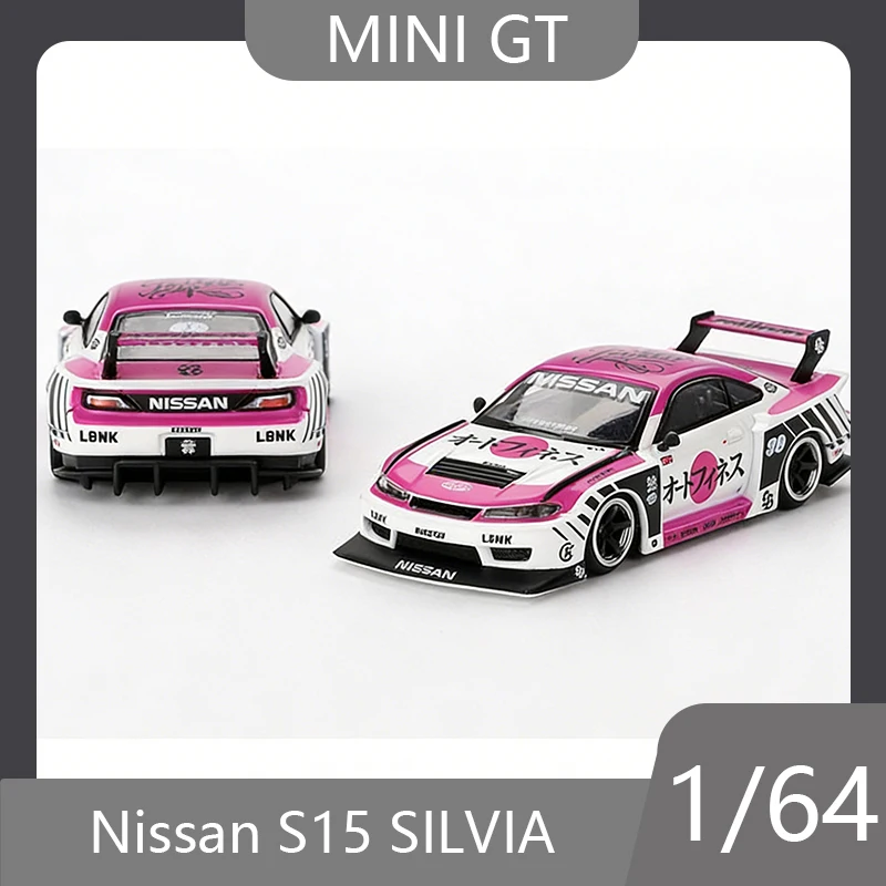 

MINIGT 1:64 # Модель автомобиля Nissan S15 SILVIA 781, розовая, из сплава, игрушка для мальчика, подарок на день рождения, настольное украшение, коллекционная модель