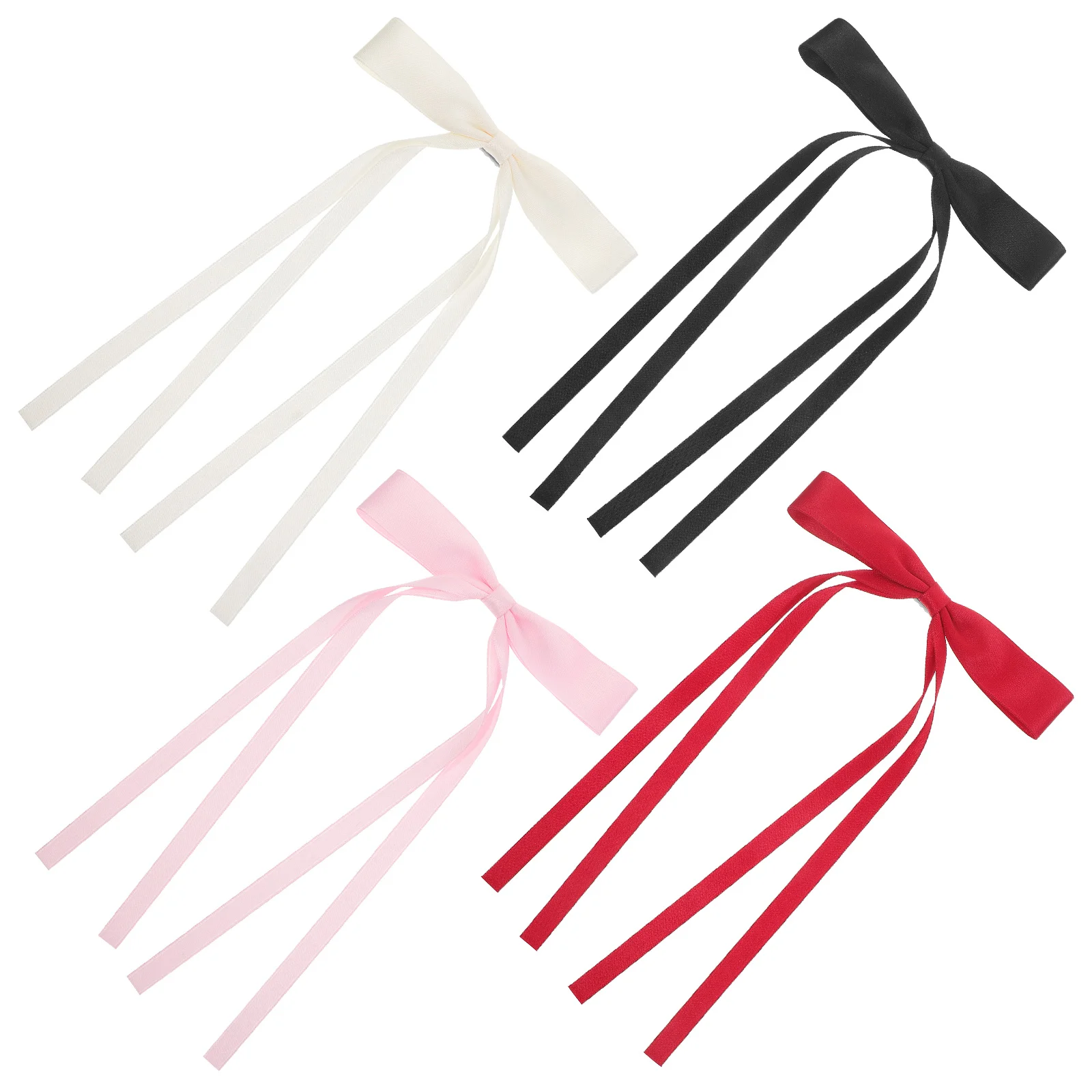

4Pcs Hair Ribbon Bow Clips Durable Fashion Hairpins for Women Teen Hair Accessories Barrettes for Women Bow Clips
