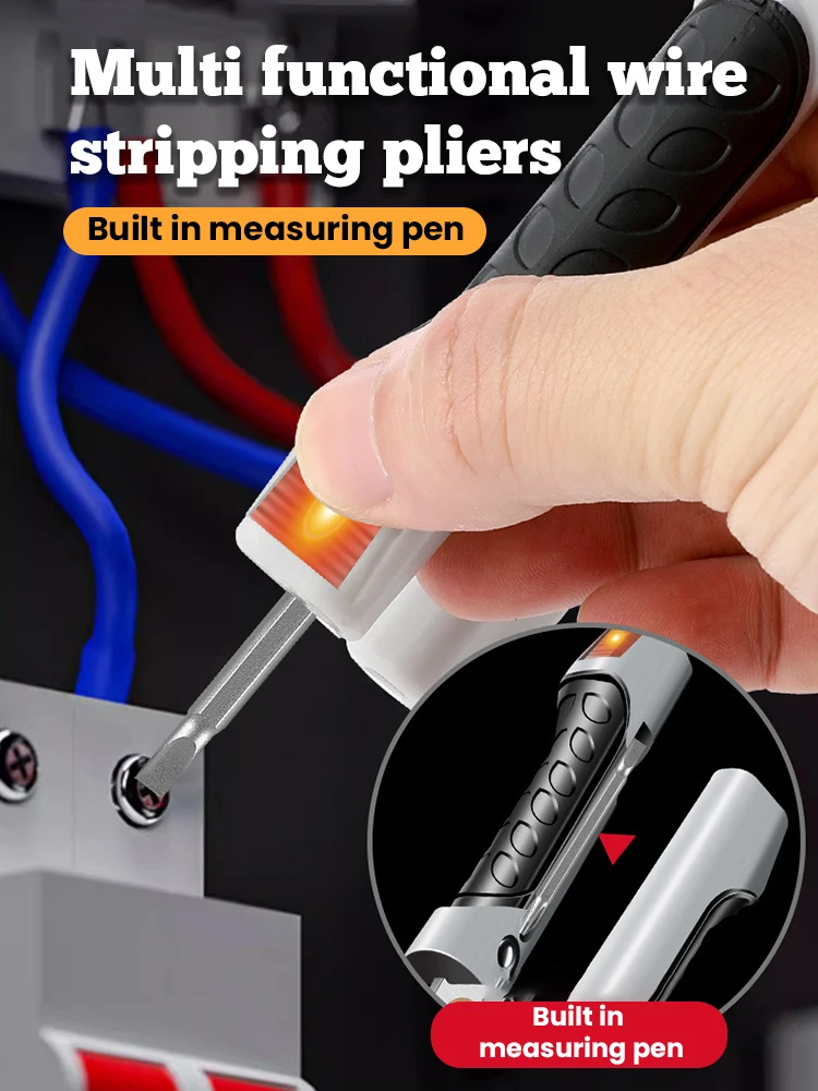 Crimper Cable Cutter Adjustable Automatic Wire Stripper Multifunctional Stripping Crimping Pliers Terminal Hand Tool