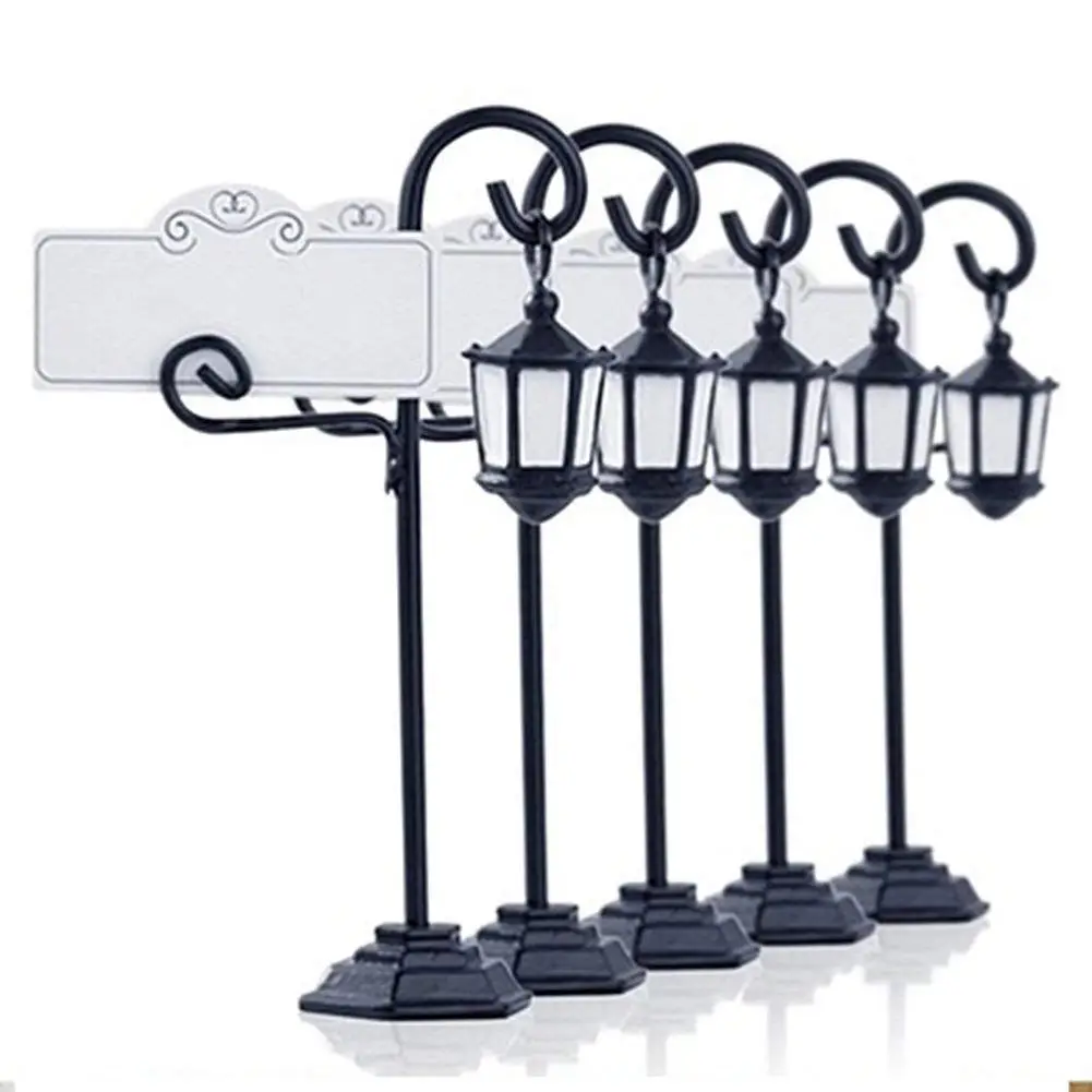 

shape clip5 PCS Streetlight Shape Wedding Reception Place Card Holder Number Name