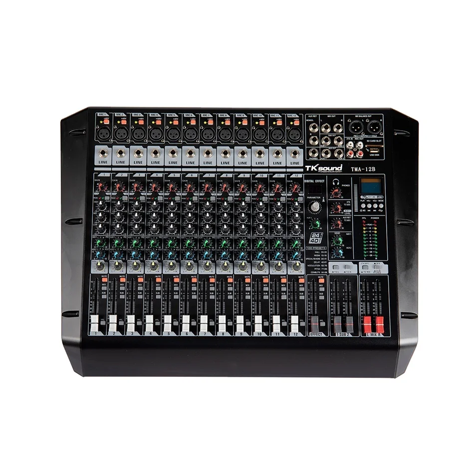 

TKsound 12 Channel DJ stage performance Equalizer high quality console professional audio mixer