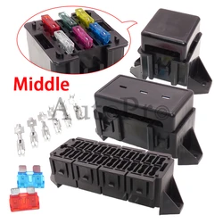 1 Set 6/14/20Ways Medium Car Fuse Holder Car AC Assembly Electronics Accessories Middle Blade Fuse Box with Crimp Terminal