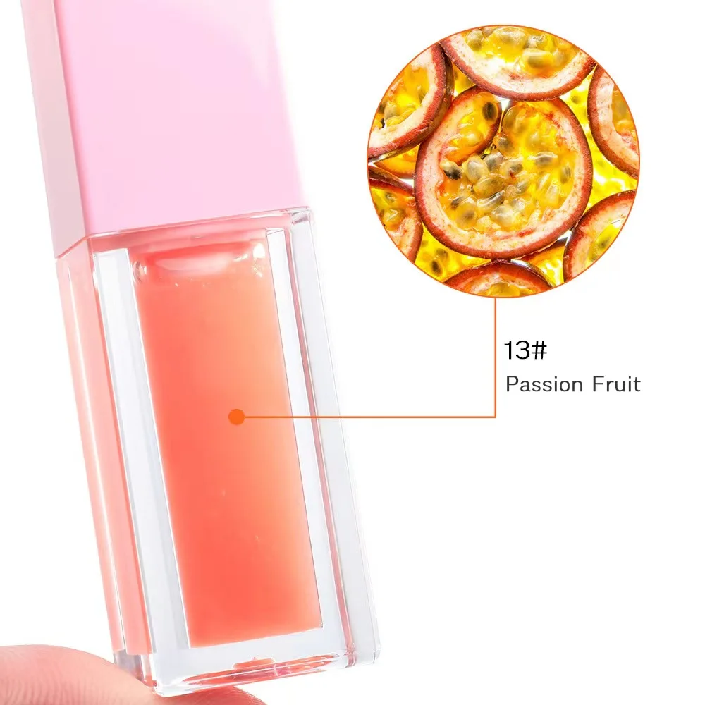 5PCS Private Label Long-Lasting Clear Lipgloss with Custom Plumping Lip Oil Full Color Plant-Based Moisturizing Makeup Cosmetics