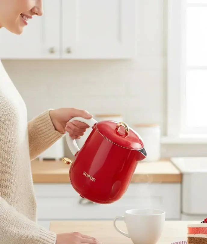 

Small Portable Household Electric Kettle with Anti-Dry Burning Automatic Power off Insulation And Integrated Design for Safe Bre