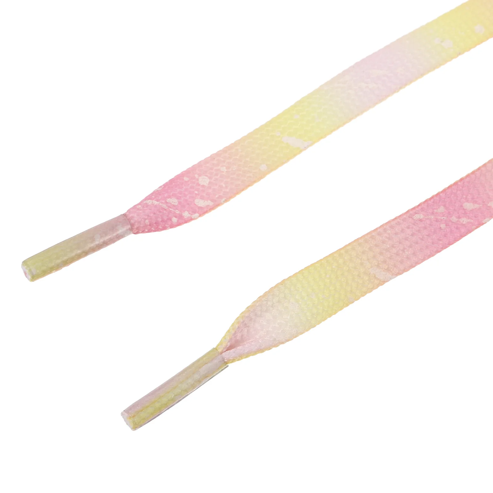 

5Pairs Night Glow Flat Shoelaces Polyester Durable Ink Splatter Design Adjustable Length Sports Outdoor Wear-Resistant Luminous