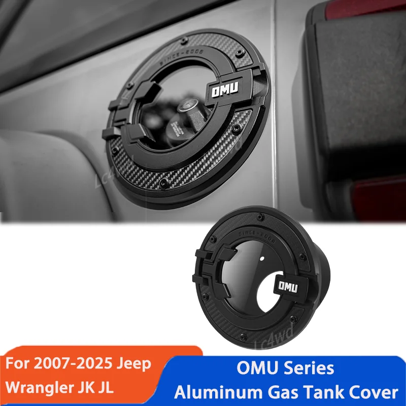 LC4WD 4x4 Exterior Accessories Aluminum Transparent Space Capsule Gas Tank Cover OMU Series For 2007-2025 Jeep Wrangler JK JL