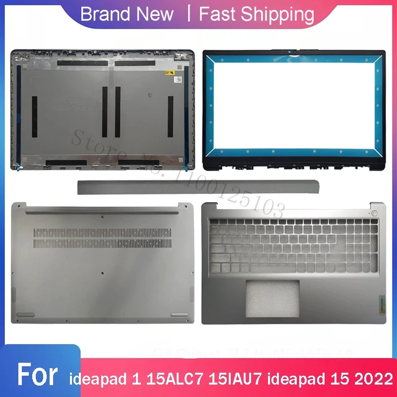 New Bottom Case For Lenovo ideapad 1 15ALC7 15IAU7 ideapad 15 2022 Laptop LCD Back Cover Front Bezel Palmrest Upper Hinge Cover