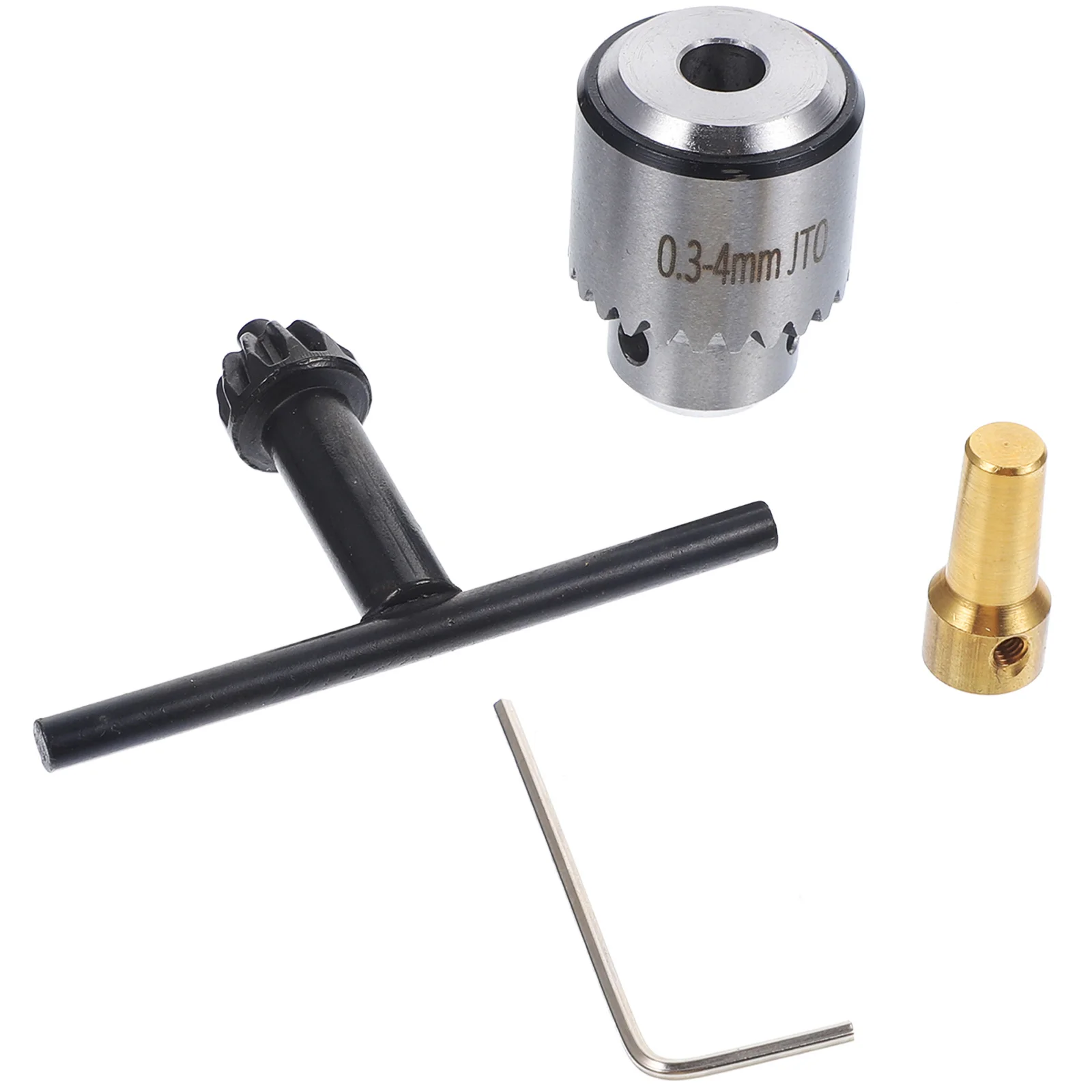 

4Pcs Micro Drill Chuck Mini Set 0.3-4mm Taper Mounted Lathe Accessories Drill Chuck Key Tool 0.3-4mm Taper