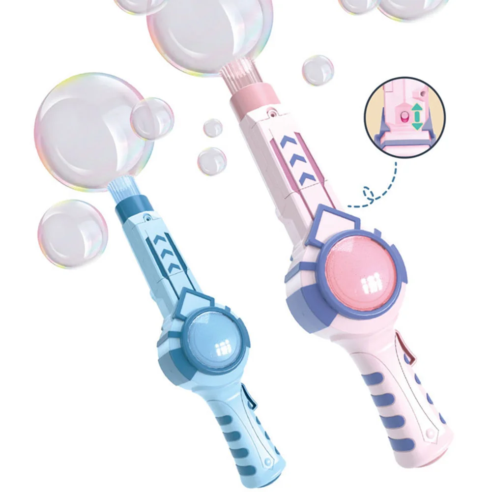 Smoke Bubble Machine Portable Elastic Bubble Fog Wand with Magic Smoke Effect Children Outdoor Bubble Toys Soap Bubbles Blower