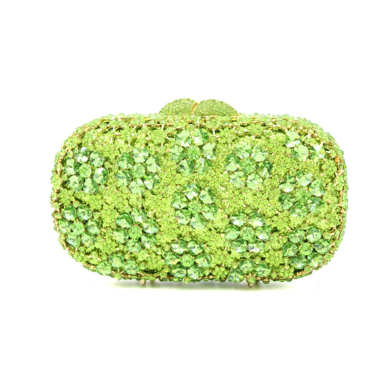 Neues Design Grüne Diamant-Clutch Abendtasche Markendesign Damenhandtasche Soiree Pochette Strass Kristall Party Clutch Taschen – Detail 9