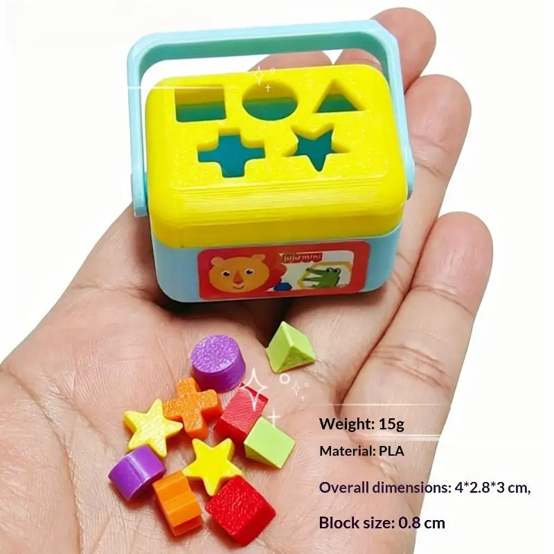 1 Set Miniature Shape Sorting Dollhouse Toy for Childrens Educational Imaginative Play