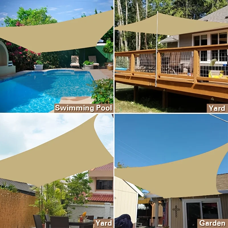 المظلات في الهواء الطلق مقاوم للماء الشمس الظل الشراع حديقة المظلة لشرفة سيارة قماش المظلة مستطيل بركة الشمس المأوى ظلة الشراع
