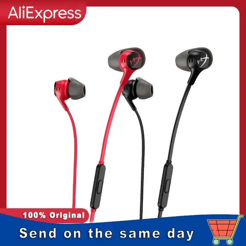 Игровые наушники HyperX Cloud Earbuds II 2, погружные проводные наушники-вкладыши с микрофоном для телефона, PS4, PS5, Xbox Series