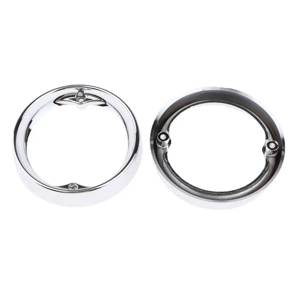 Quality Silver Deep Dish Turn Signal Bezels Road Modification Motorcycle Indicator Covers for Custom Touring