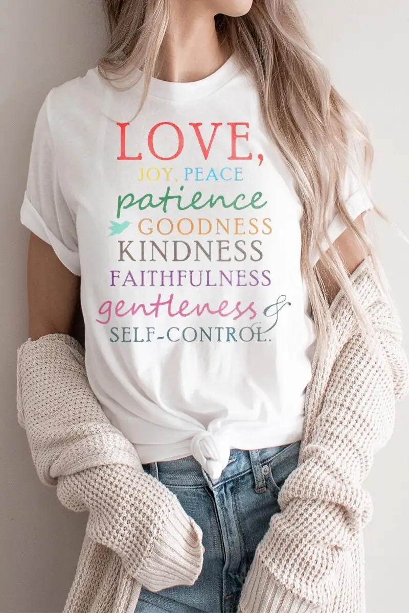 Love Patience Worded T Shirt Fit