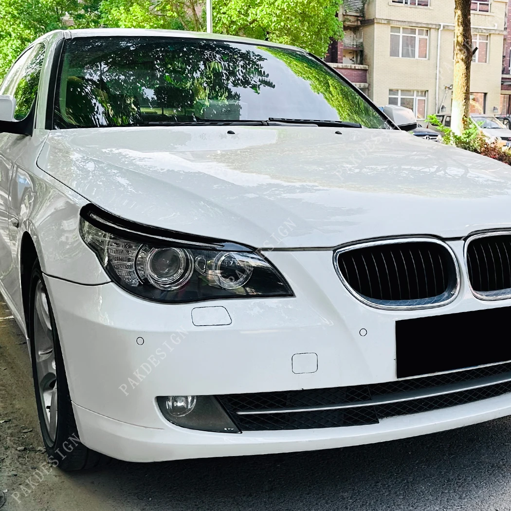 Front Headlight Eyelids Eyebrows Lids Spoiler Bodykit  for BMW 5 Series E60 520i 520d 530i 530d 535i M5 2003-2010 ABS