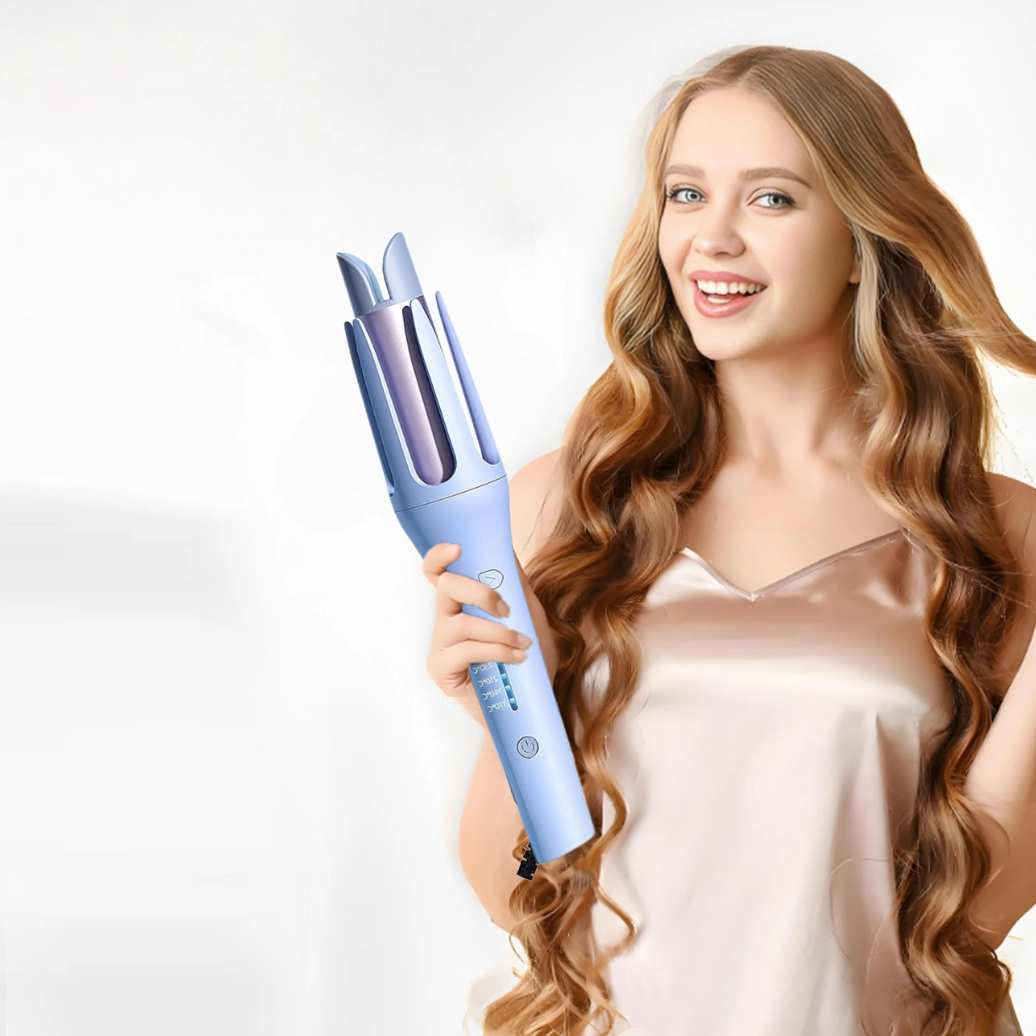 32mm Ceramic Auto Rotating Hair Curler, Professional Wave Styler for Daily Hairstyle & Wedding Party