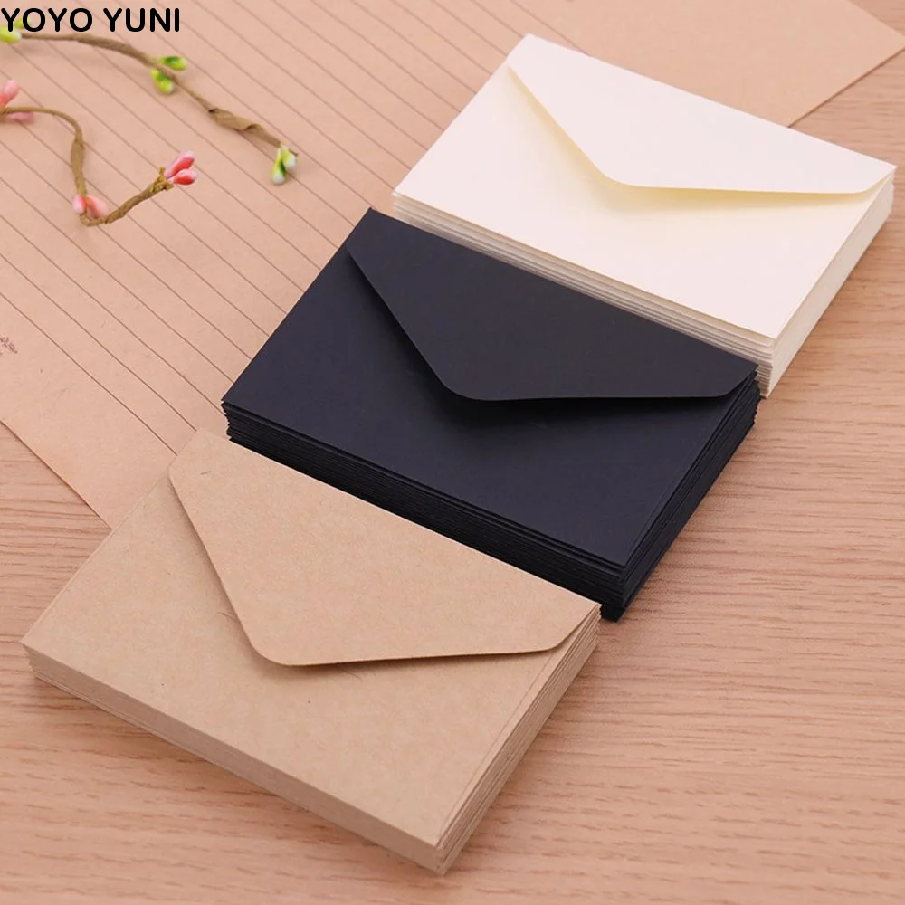 

20 шт., белые мини-конверты в европейском стиле для свадебных открыток, подарочные конверты из крафт-бумаги, бумажные конверты, конверты для приглашений, конверты для писем