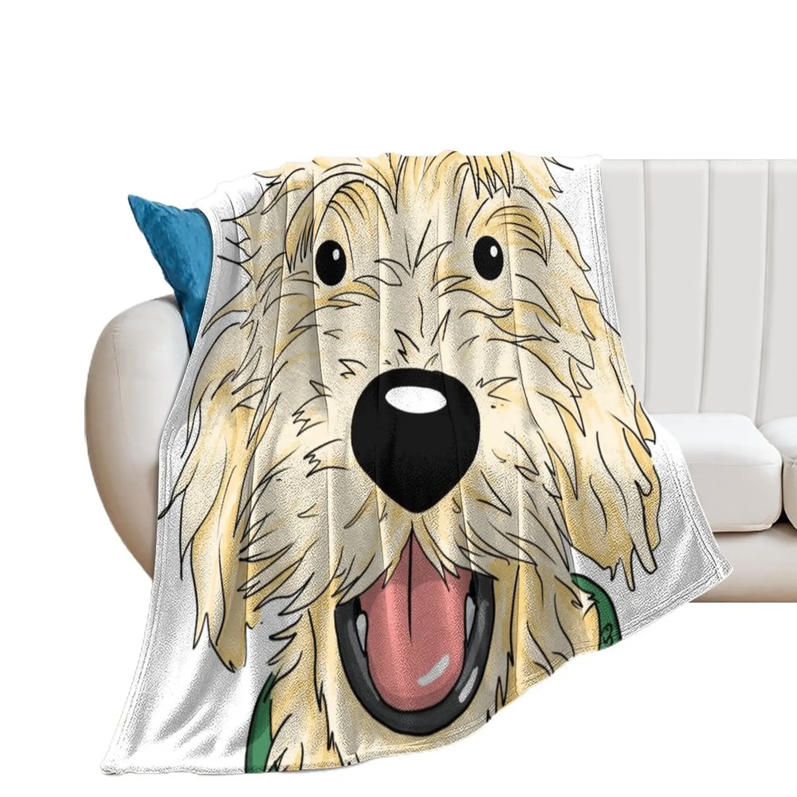 the friendly Golden Doodle Throw Blanket Designers For Decorative Sofa Blankets