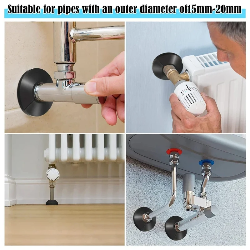 15mm Radiator Pipe Collars Cover Floor Decorative Radiator Escutcheon Water Pipe Cover For Wall Duct Faucet Accessories
