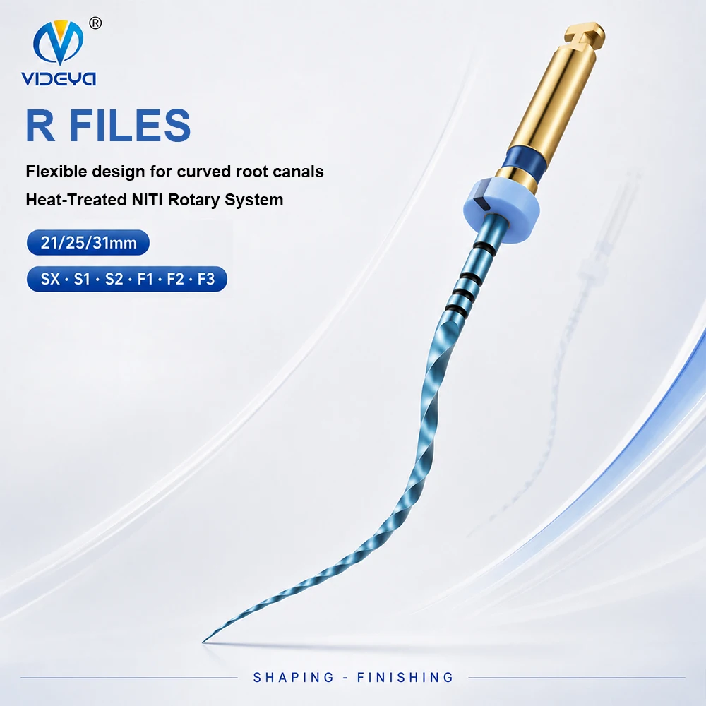 VIDEYA NiTi Rotary Endodontic Files ProTaper Universal Compatible 19/21/25/31mm Varied Taper 6pcs Dental Root Canal Shaping