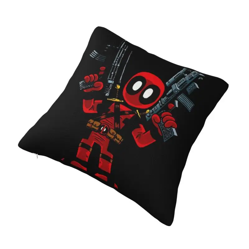 Custom Deadpool Manga Pillow Case 40x40cm Modern Cushion Cover Car Pillowcase