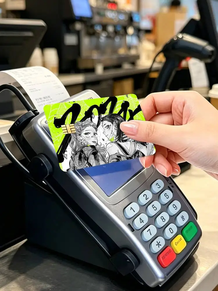 COOL S-Strip KiniOto Green Yuri   4pcs 1Set Card Stickers Small Waterproof Chip 4PCS Card Sticker Anti-Scratch