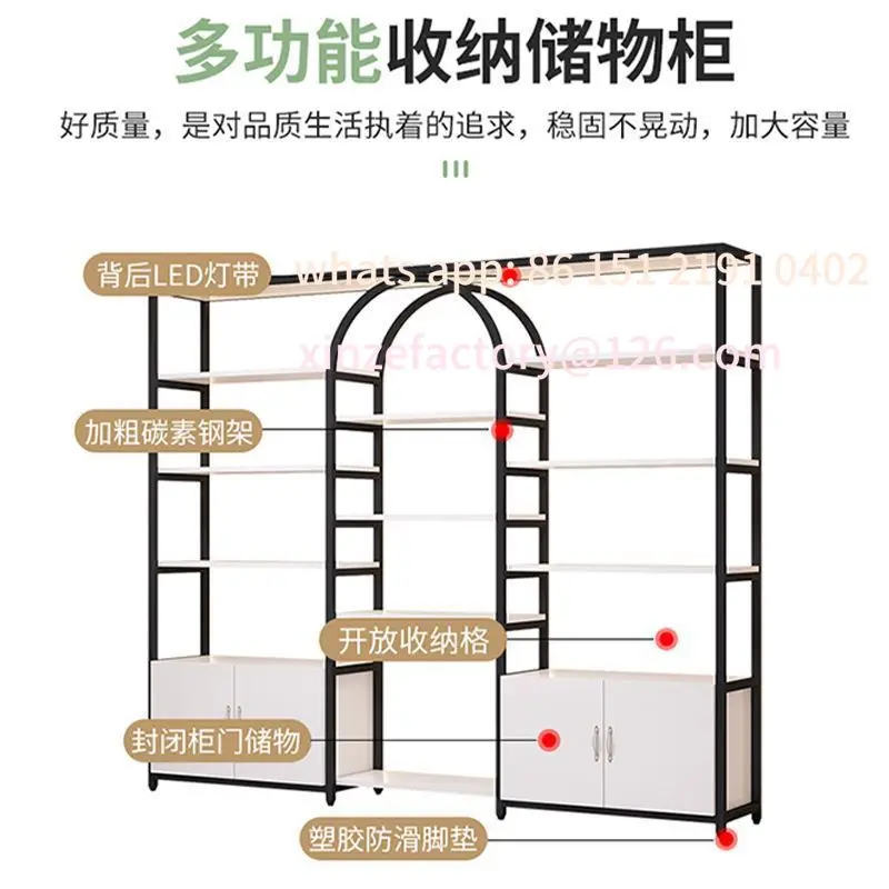 

Customizable Light Luxury Display Rack Nail Art Display Cabinet Product Shelf Beauty Salon Shelf Cosmetics Cabinet