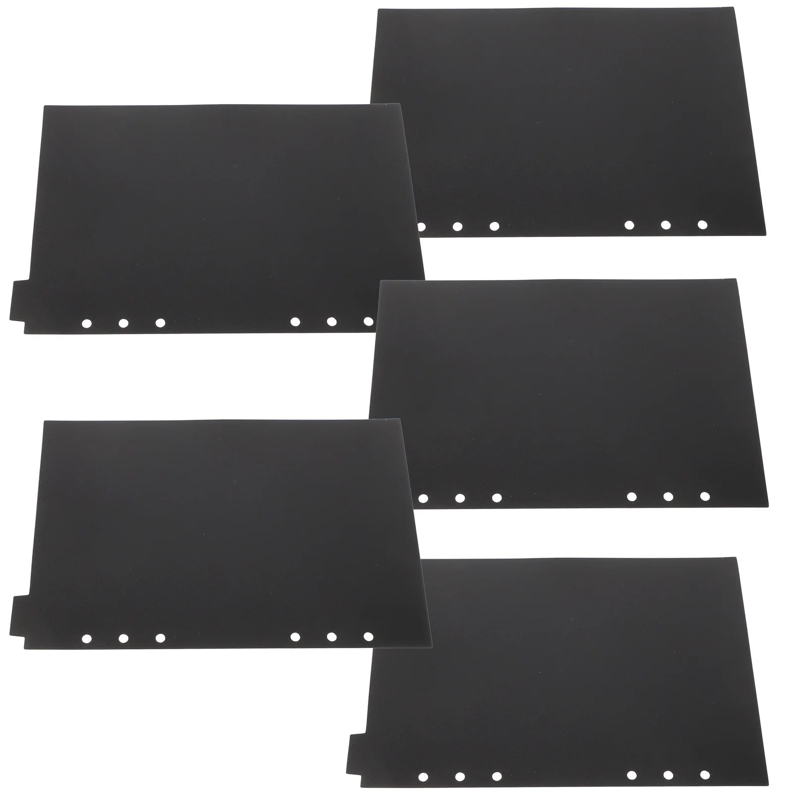 

5 шт. черные разделители для переплетов формата А5, прочный материал премиум-класса, 6 колец, вкладки-органайзеры, разделитель документов, офисный школьный планировщик, индексный