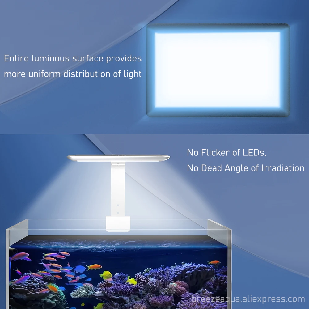 Keloray iSEA50 Fanless Full Spectrum Bluetooth App Programmable 50W Marine LED Aquarium Light for Coral Reef Fish Tank