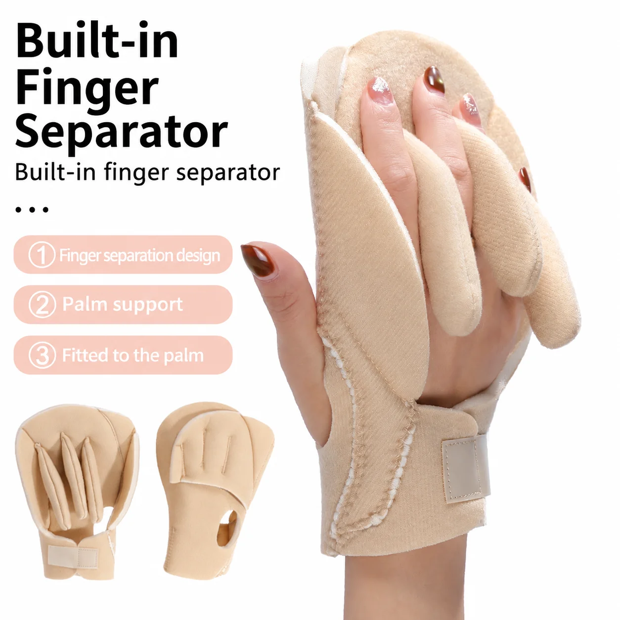 Hand Finger Separator Cushion Pad, Soft Foam Finger Spreader Support for Palm Pressure Relief