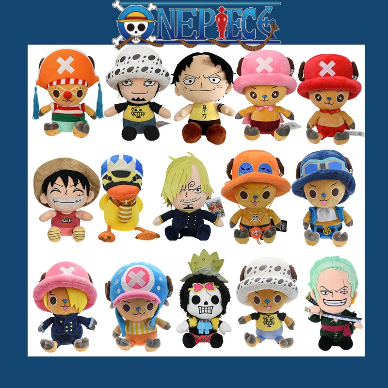 Juguetes de Peluche originales de una pieza Tony Chopper Vinsmoke Sanji Portgas D Ace Karoo relleno Luffy Roronoa Zoro Peluche muñecas regalo