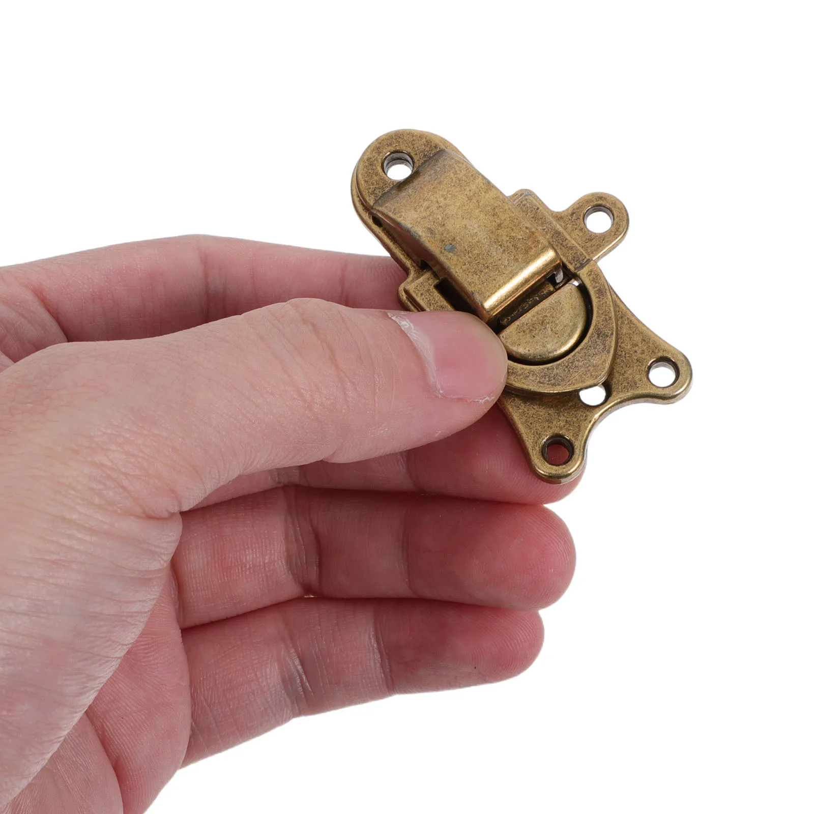 

2Pcs Retro Style Metal Buckle Lock - Duckbilled Toggle Latch for Wooden Case Jewelry Box Tool Cabinet Steamer Trunk