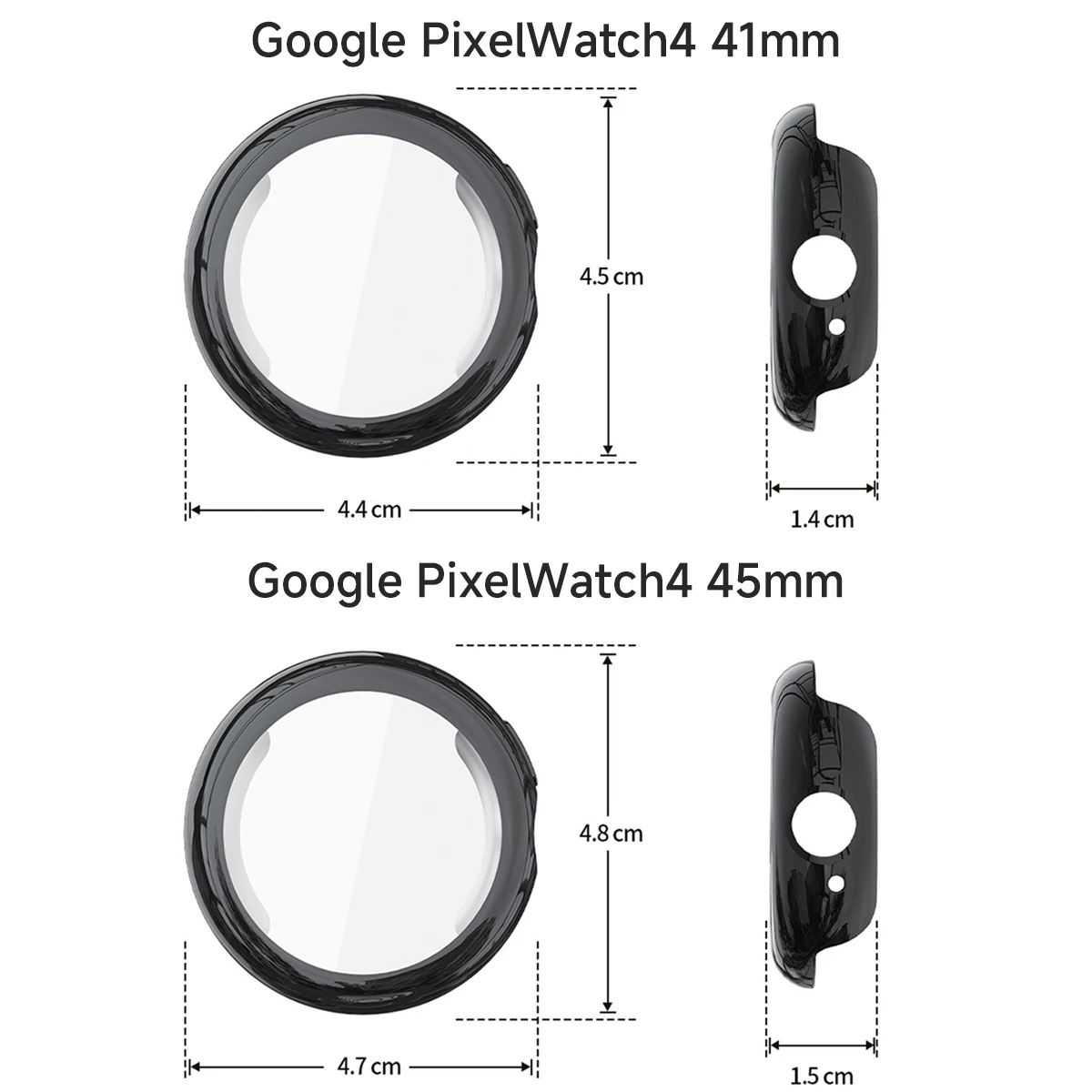 Screen Protector Case For Google Pixel Watch 4 41mm / 45mm Soft TPU Face Cover All-Around Protective Bumper Accessories image 5