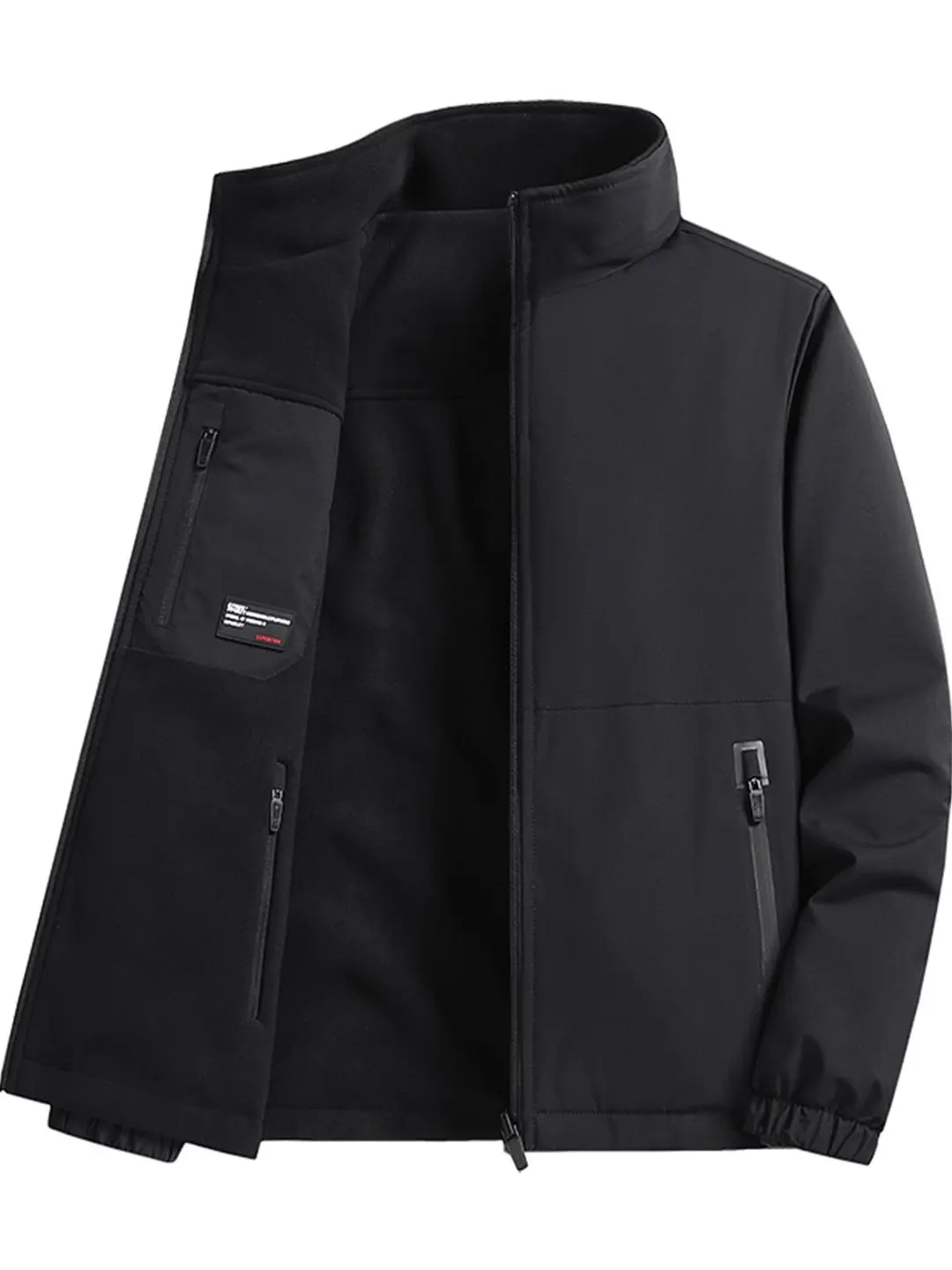 

Двусторонняя утепленная мужская куртка с флисовой подкладкой и воротником-стойкой, осенне-зимняя, теплая, ветрозащитная, водонепроницаемая, повседневная, стильная.