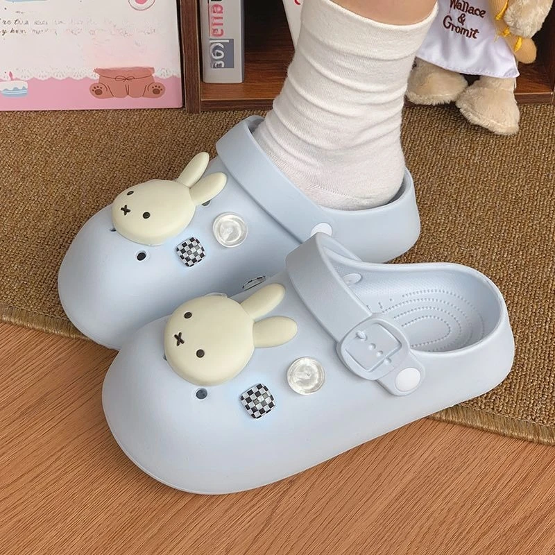Kawaii Miffy Slippers Cute Cartoon EVA Slippers for Women Summer Cartoon Mickey Mouse Anti-Slip Beach Seaside Sandals view 3