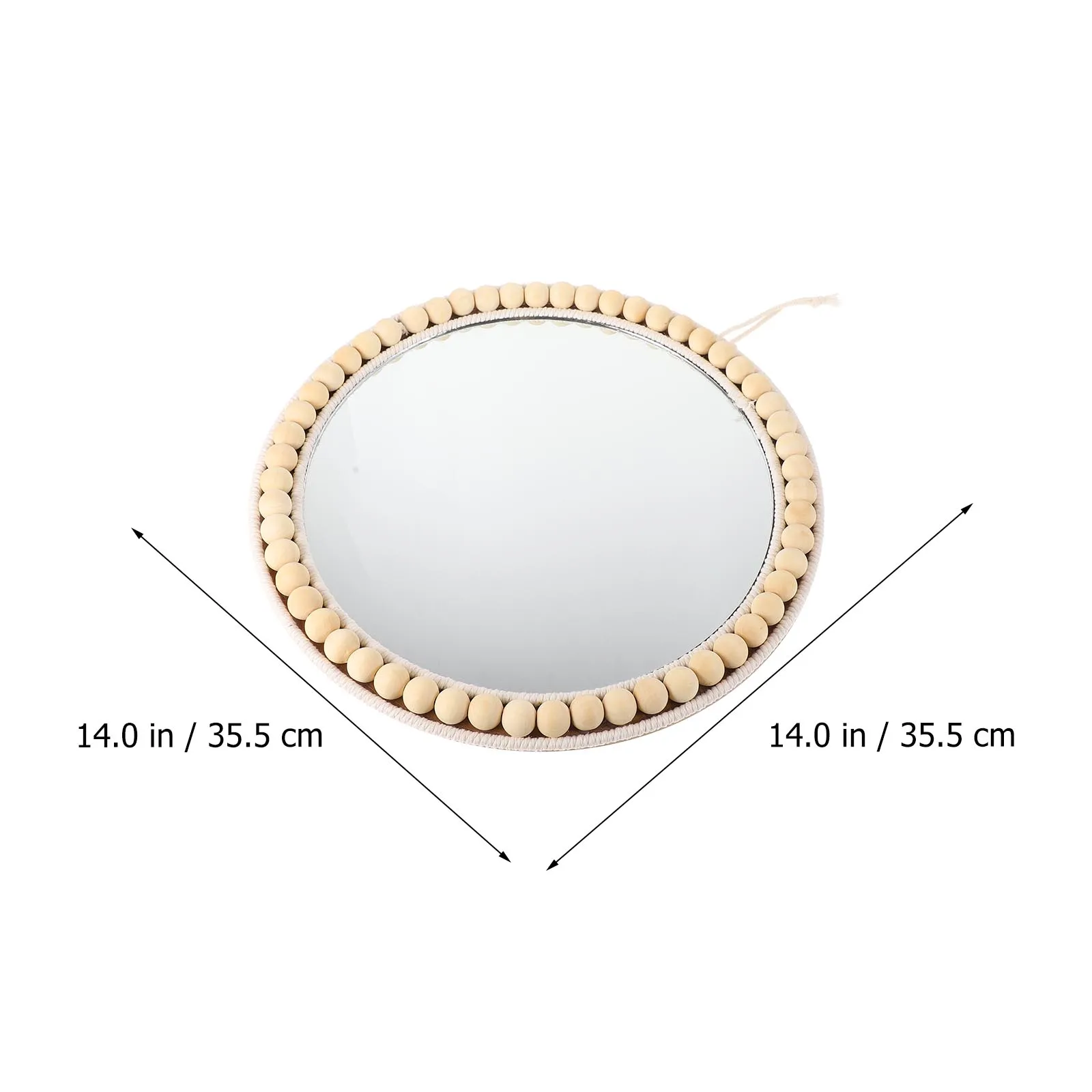 

Small Makeup Mirror Wall Decor Decorative Mirrors Rustic Rope Hanging Personal Woven
