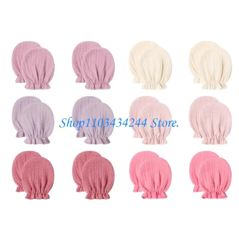 

1 комплект варежек для младенцев, эластичный дизайн, предотвращает появление царапин на лице ребенка, мягкие и удобные перчатки