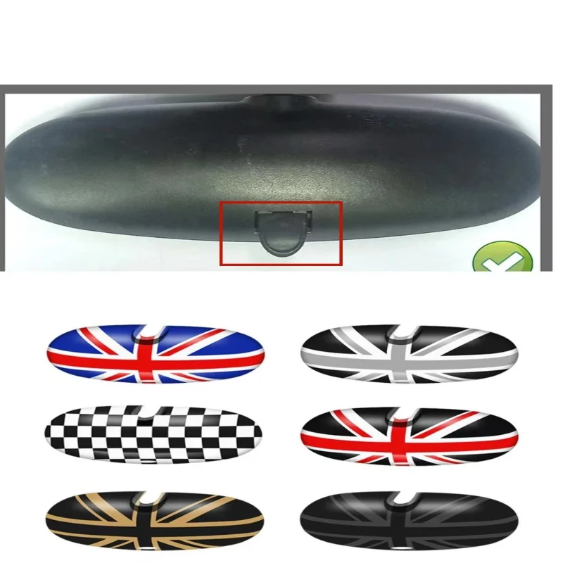 Interior Rear View Mirror Cover Sticker Protective Cap Case For MINI cooper R50 R52 R53 2001 2002 2003 2004 2005 2006 Hatchback