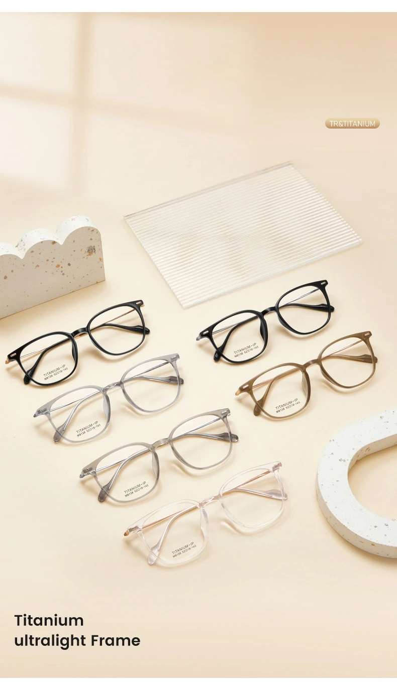 YIMARUILI Komfortable Ultra-licht Flexible TR90 Brillen Männer Retro Runde Reinem Titan Optische Brillen Rahmen Frauen – Detail 9