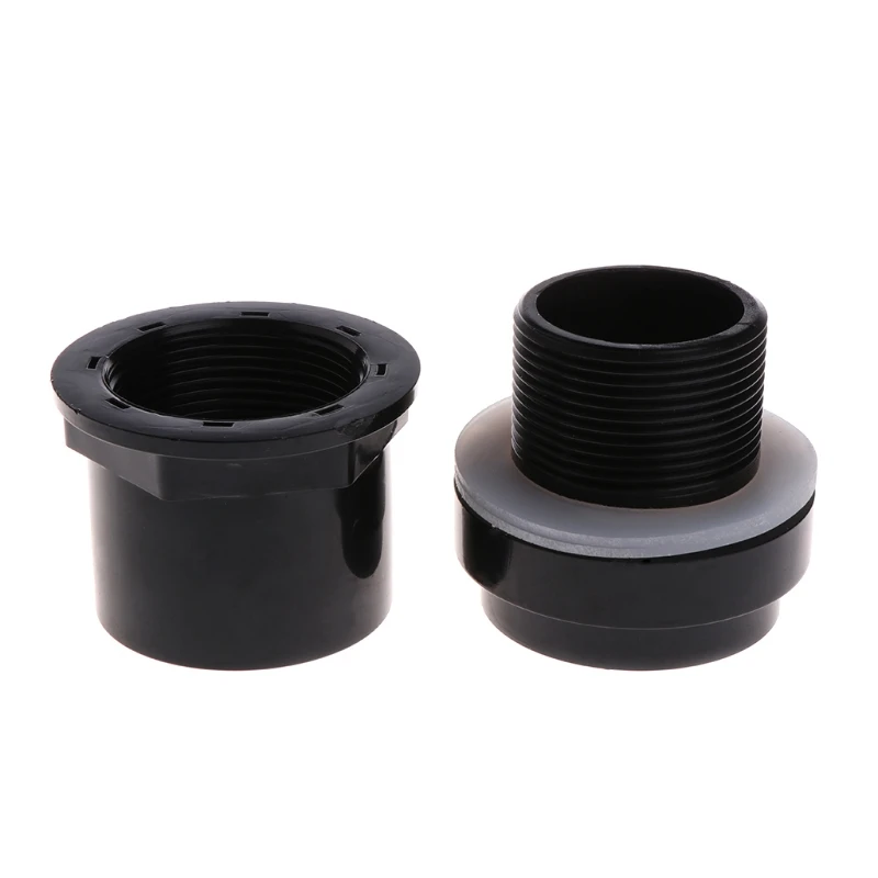 D0AD PVC Aquarium Water Pipe Connector Silicone Seal Ring Inlet Outlet Hose Adapter