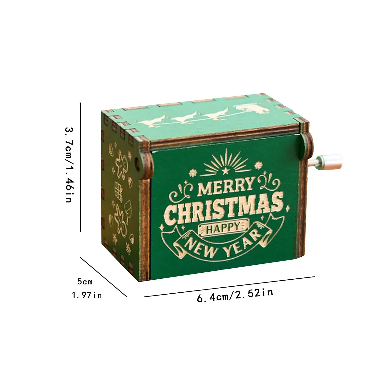 Mini scatole musicali incise, carillon natalizio regalo per papà, amici, mamma, capodanno