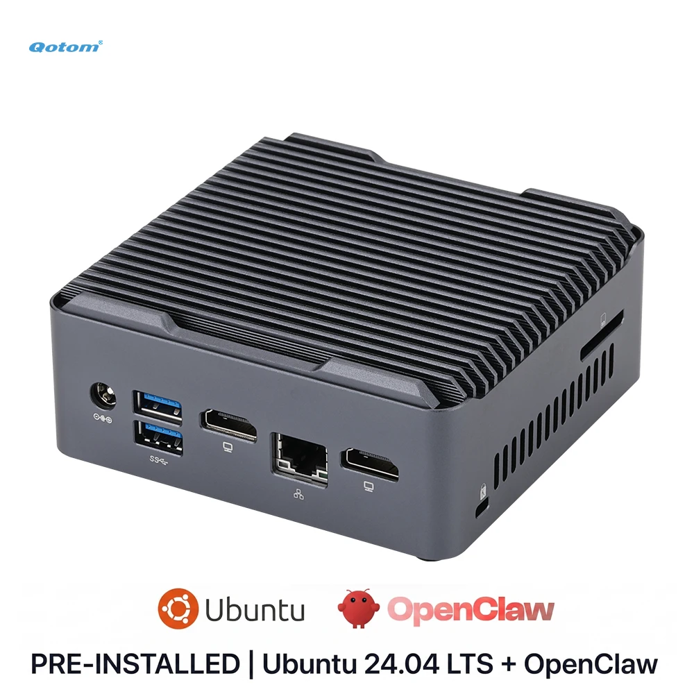 

Бесшумный мини-ПК Q10531 с процессором J5005 Quad Core, предустановленной OpenClaw Ubuntu 24/7, бесшумный AI-агент-шлюз, 16 ГБ ОЗУ, низкое энергопотребление